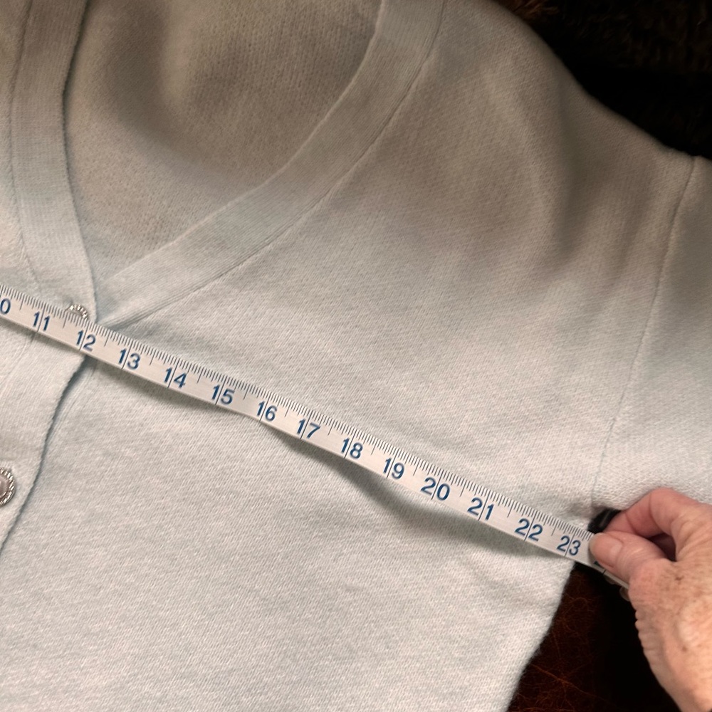 Celebrity Pink Soft Blue pearl Button-Up Cardigan - Picture 10 of 14